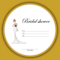 Bridal Shower invitation (yellow)