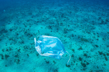 A face mask that has been carelessly discarded during the coronavirus pandemic has ended up...