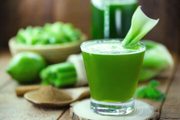 celery juice, healthy vegetable vitamin for diet and detox