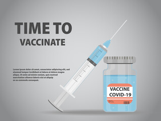 Coronavirus Vaccine. Vaccination campaign and treatment. Kill coronavirus covid-19 coming soon