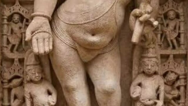 Indian acient idol of God Vishnu as a van avtar