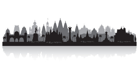 Pune India city skyline silhouette © yurkaimmortal