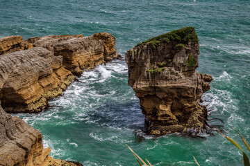 Pancake Rocks near Punakaiki in New Zealand