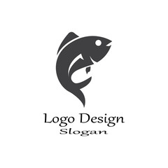 Fish logo template. Creative vector symbol