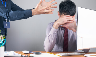 the boss is angry with the employee