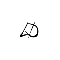 LD initial handwritten logo for identity