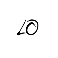 LO initial handwritten logo for identity