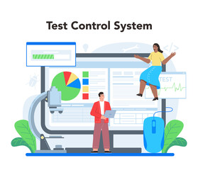 Software testing online service or platform. Application or website