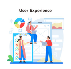 UX UI designer concept. App interface improvement. User interface