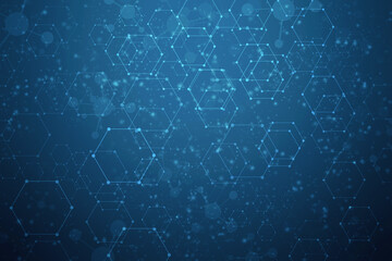 2d illustration Abstract futuristic electronic circuit technology background
