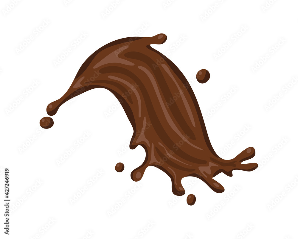 Poster liquid chocolate splatter