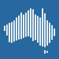 Simplicity modern abstract geometry Austalia map. Vector illustration.