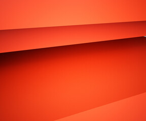 red minimal smooth cutout layred material orange  abstract background with lines