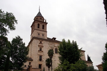 Fototapeta premium St Mary Church of the Alhambra the building of which was completed in the 17th century Granada Spain