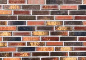 A wonderful  full frame photos of a beautiful mixed color brick wall.