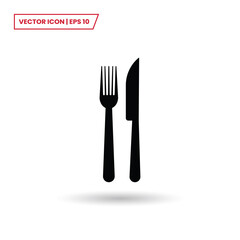 Fork and knife icon vector. Restaurant sign
