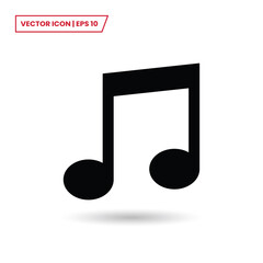 Music icon vector. Music note sign