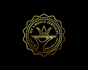 golden emblem label for 1st choice services