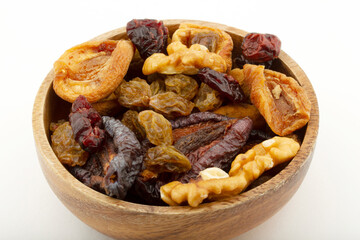 mixed dried fruits in the plate