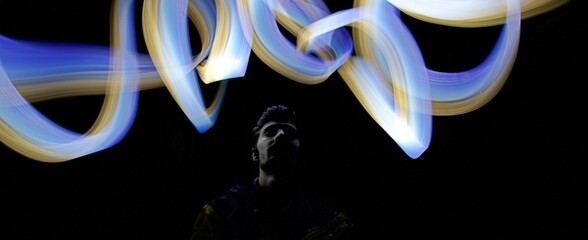 Visage light painting