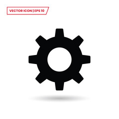 Settings icon vector. Gear sign