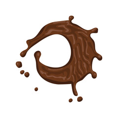 circular liquid chocolate