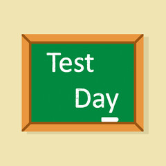 Test Day illustration. Clipart image
