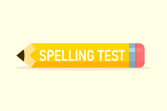 Spelling test icon. Clipart image isolated on white background