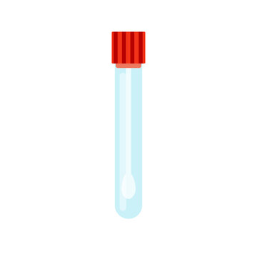 Swab test tube icon. Clipart image isolated on white background