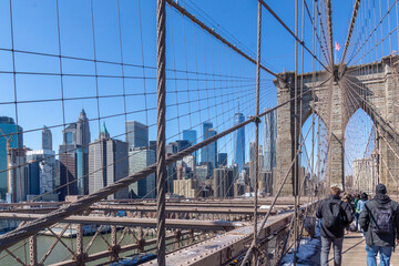 brooklyn bridge,new york,manhattan,nyc,new york city,brooklyn,bridge,urban,architecture,construction,cityscape,buildings,architectural,view,usa,tourism,travel, city, skyline, new, building, sky, skysc