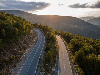 Obraz premium Dzhily-Su Road. Caucasian Mountains