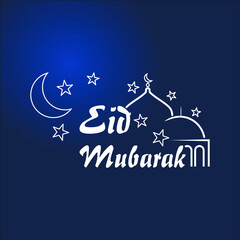 Eid Mubarak Design Background. Vector illustration for Greeting card, poster and banner