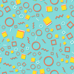 Memphis Pattern. Fun Background. Hipster Style