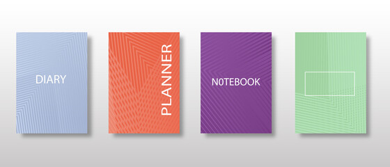 Minimal vector abstract cover notebook design. Planner and diary cover for print.