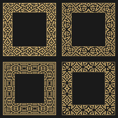 Set vintage circular ornament.