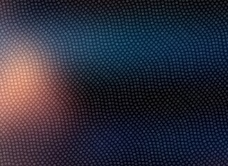 Diagonal wave lines dot pattern cover dark blue smooth background. Red spotlight on side.
