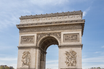Fototapeta na wymiar Arch of Triumph in Paris, France.
