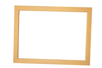 simple wooden classic frame picture isolated blank copy space