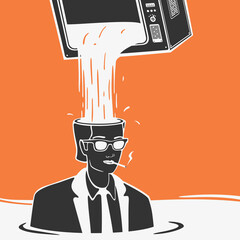 Vector Illustration Propaganda Media Concept