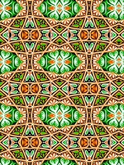 Traditional floral ornament design. Ethnic ornamental seamless pattern background. Hand drawing colorful ornate, creative work. Digital art illustration