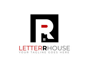 anagram monogram of initial letter A R logo template