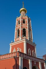 Old two-tiered bell tower of Vysoko-Petrovsky monastery