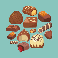 chocolates candies around