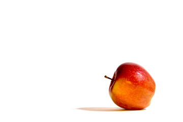 Red apple on a white background