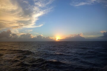 Abends auf dem Indischen Ozean