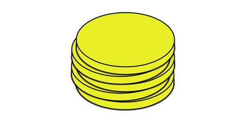Crypto token illustration art design.