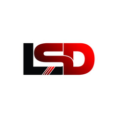 LSD letter monogram logo design vector
