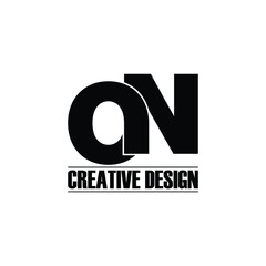 Letter ON simple logo design vector