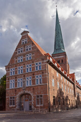 Obraz premium Das Zeughaus in der Hansestadt Lübeck, Schleswig-Holstein