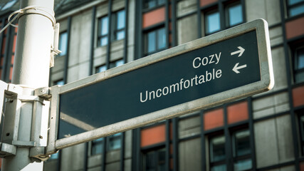 Street Sign to Cozy versus Uncomfortable